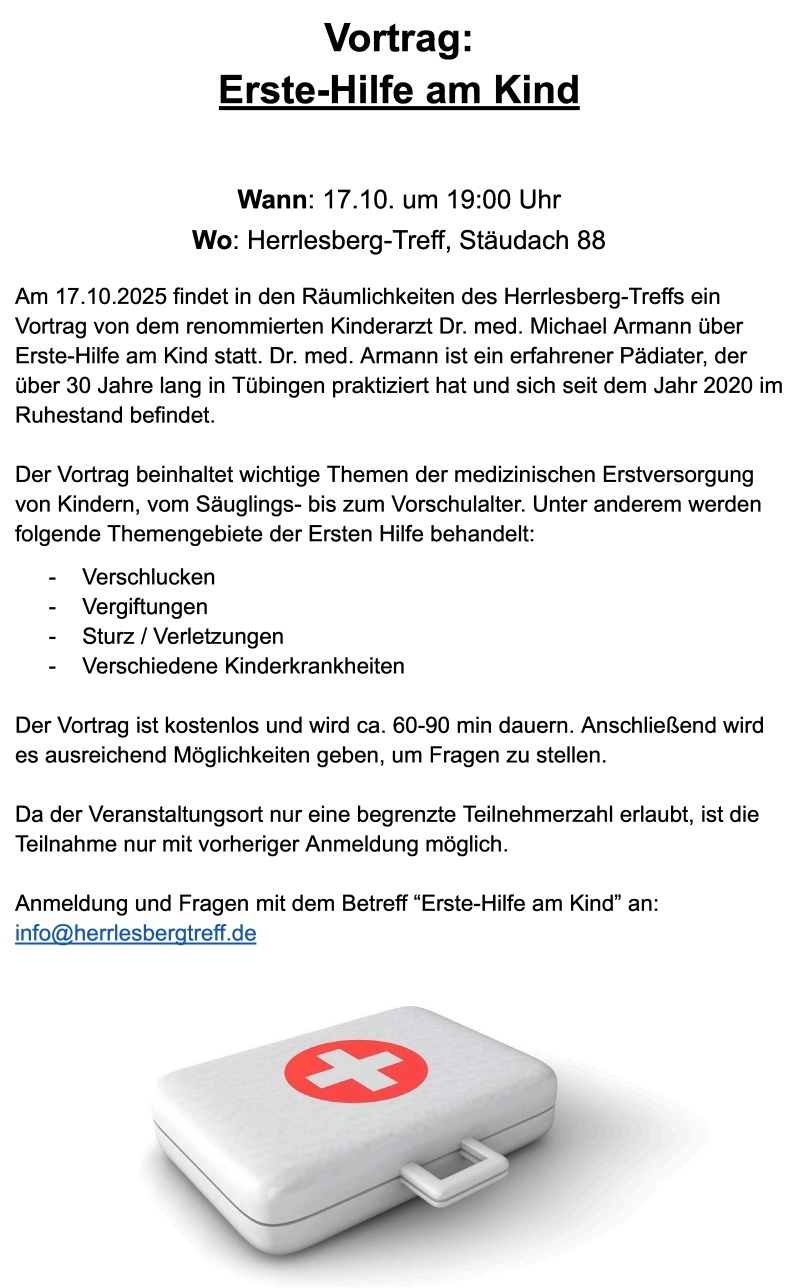 Erste Hilfe am Kind